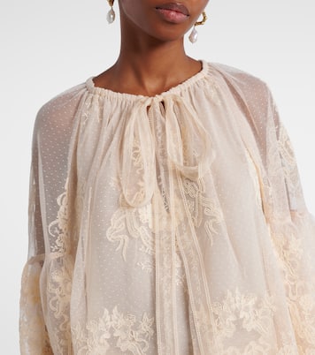 Schluppenbluse Hypnotic aus Spitze | Zimmermann
