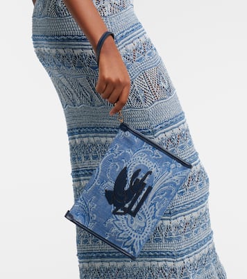 Etui Eyes Mini aus Denim-Jacquard | Etro