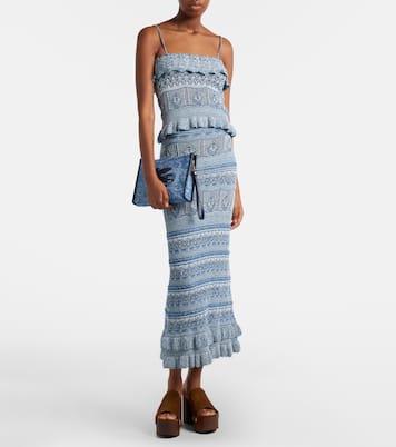 Etui Eyes Mini aus Denim-Jacquard | Etro