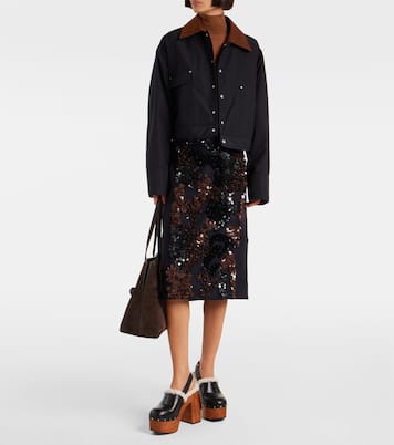 Alida 135 leather platform clogs | Jimmy Choo