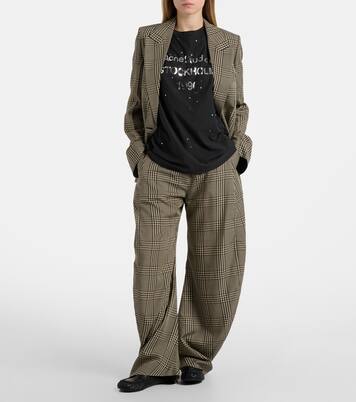 Embellished logo cotton and hemp jersey T-shirt | Acne Studios