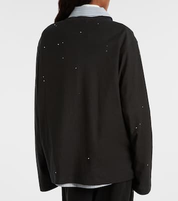 Longsleeve aus Jersey mit Kristallen | Acne Studios