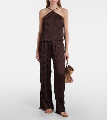 Akari plissé halterneck top | Staud