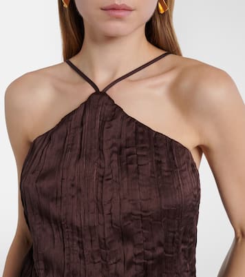 Akari plissé halterneck top | Staud