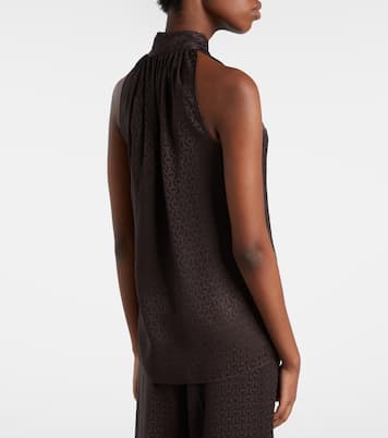 Top Horsebit aus Seiden-Jacquard | Gucci