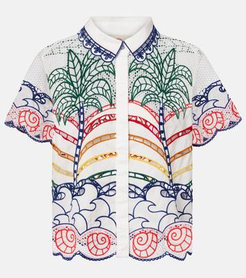 Broderie anglaise cotton shirt | Farm Rio