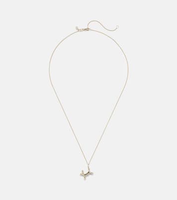 14kt gold charm necklace with diamond | Sydney Evan