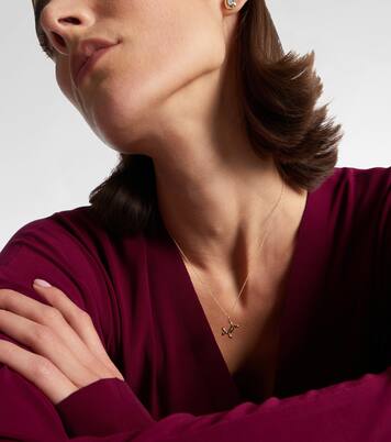 14kt gold charm necklace with diamond | Sydney Evan