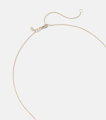 14kt gold charm necklace with diamond | Sydney Evan