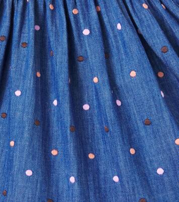 Embroidered polka-dot denim dress | Zimmermann Kids
