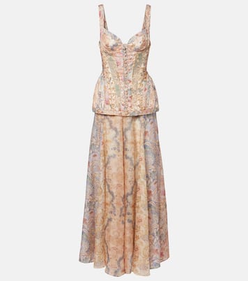 Rebellion floral linen gown | Zimmermann