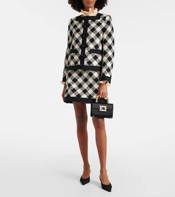 Jewel Efflorescence Mini satin top-handle bag | Roger Vivier