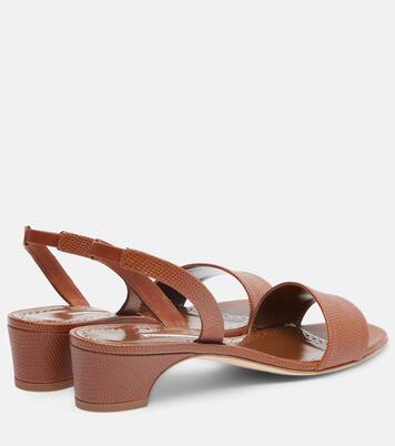 Patobarnu 30 leather slingback sandals | Manolo Blahnik