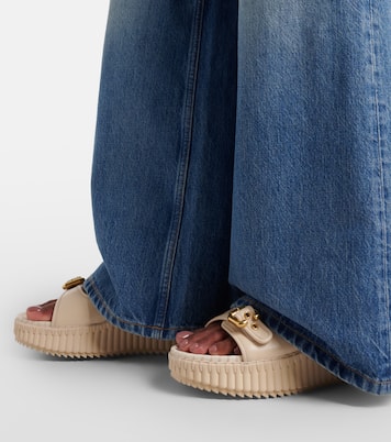 Nama leather platform sandals | Chloé