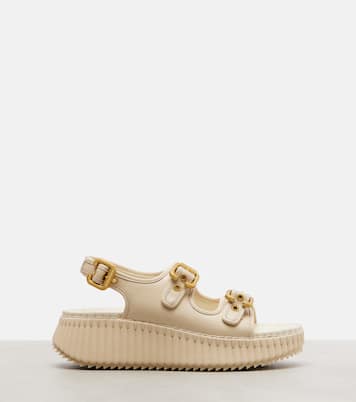 Nama leather platform sandals | Chloé