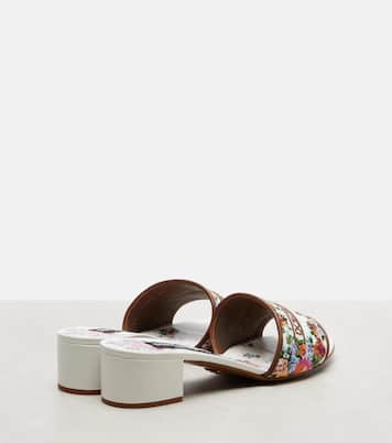 Bestickte Pantoletten mit Leder | Dolce&Gabbana