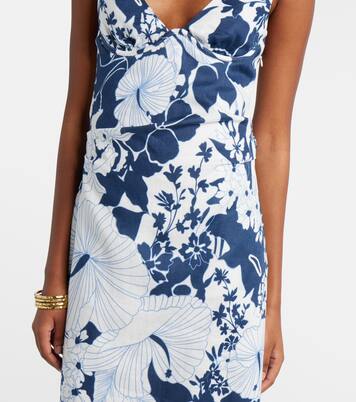 Vestido largo Paradiso de lino floral | SIR