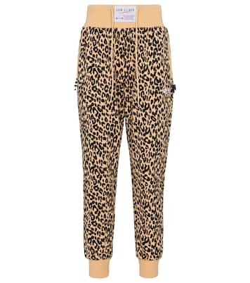 High-rise leopard-print sweatpants | Adam Selman Sport