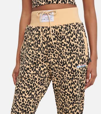 High-rise leopard-print sweatpants | Adam Selman Sport