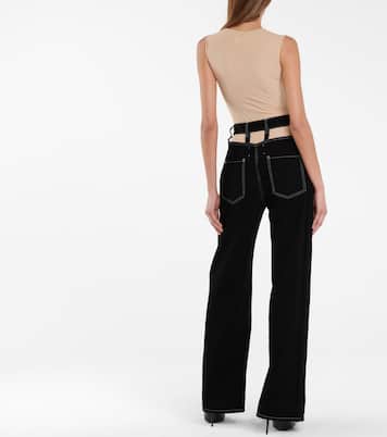 挖剪高腰阔腿牛仔裤 | Maison Margiela