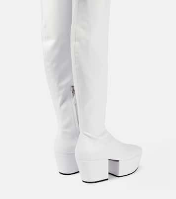 Overknee-Stiefel aus Lederimitat | Prada