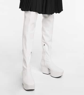 Overknee-Stiefel aus Lederimitat | Prada