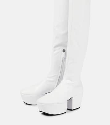 Overknee-Stiefel aus Lederimitat | Prada