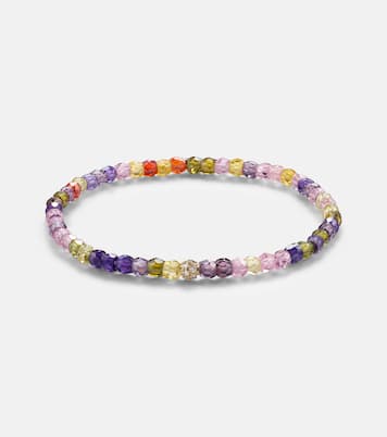 Bracelet Evil Eye en zircone 14 ct avec charm en or jaune 14 ct | Sydney Evan