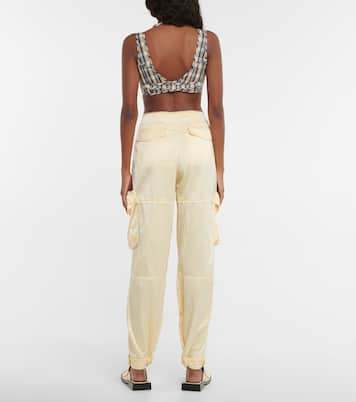Checked cotton-blend bustier | Acne Studios