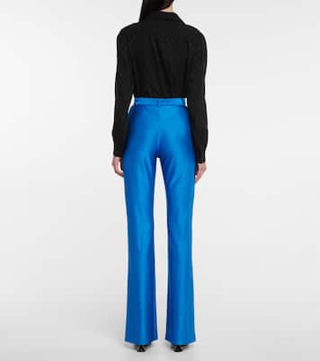 High-Rise-Hose aus Satin | Alexandre Vauthier