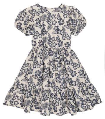 Vestido Hibiscus de lino y algodón floral | The New Society