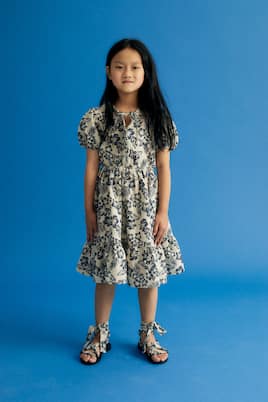 Vestido Hibiscus de lino y algodón floral | The New Society