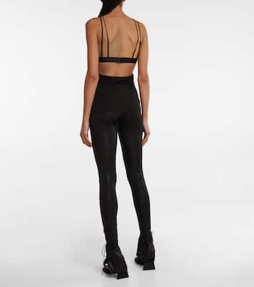 Pleated cutout mesh camisole | Nensi Dojaka