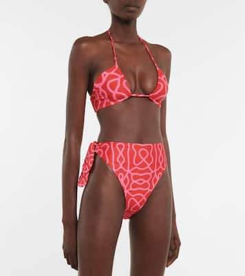 Coral printed bikini bottoms | Agua by Agua Bendita