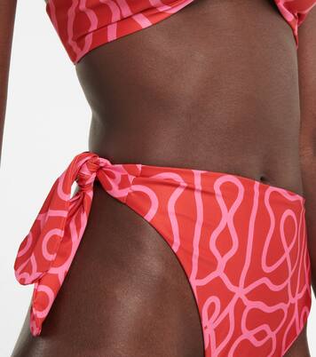 Coral printed bikini bottoms | Agua by Agua Bendita