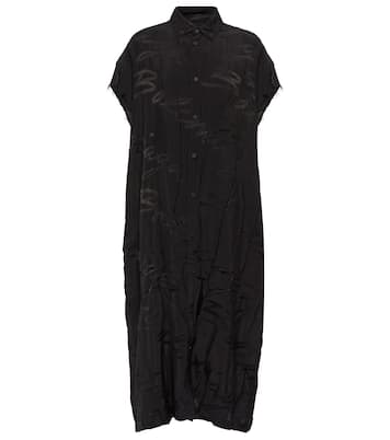 Logo jacquard silk midi dress | Balenciaga