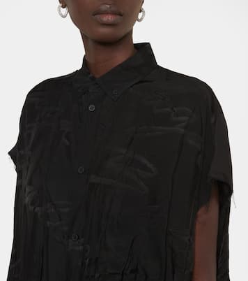 Logo jacquard silk midi dress | Balenciaga