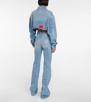 Paneled high-rise flared jeans | Alessandra Rich