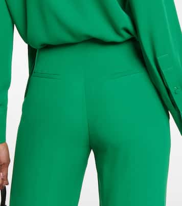 Pantalon ample à taille haute en soie | Valentino