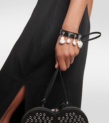 Bracciale in pelle con madreperla | Alaïa