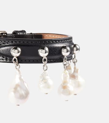 Bracciale in pelle con madreperla | Alaïa