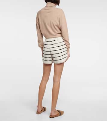 Shorts in cotone a righe | Brunello Cucinelli