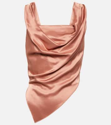 Top Petra in raso drappeggiato | Nanushka