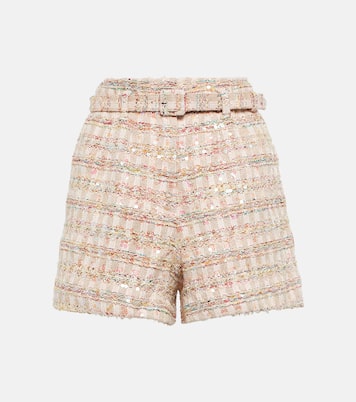 Shorts in bouclé con paillettes | Self-Portrait
