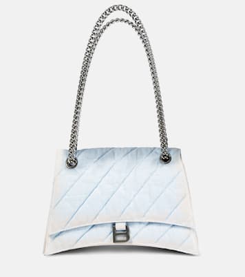 Crush Medium denim shoulder bag | Balenciaga