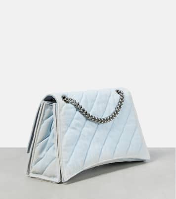 Crush Medium denim shoulder bag | Balenciaga