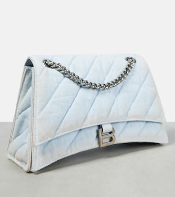 Crush Medium denim shoulder bag | Balenciaga