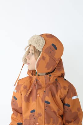 Bedruckte Mütze mit Faux Shearling | Tinycottons