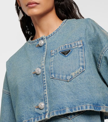 Veste raccourcie en jean | Prada