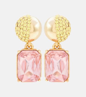 Pendientes adornados con cristales | Oscar de la Renta